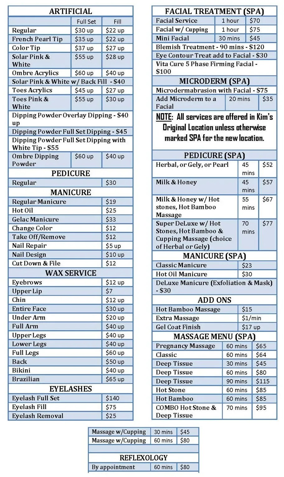 Prices